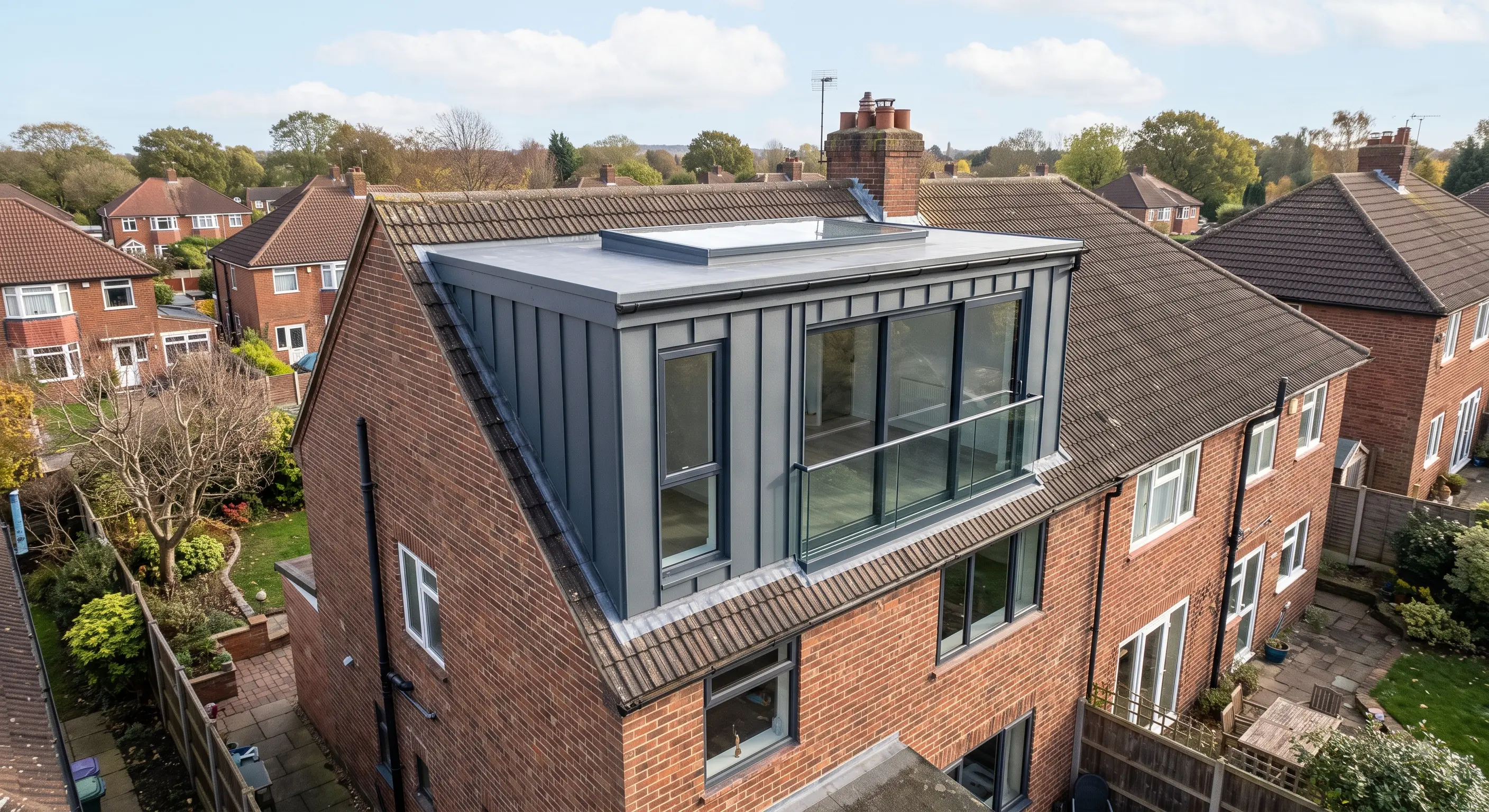 Rear box dormer loft conversion on a pitched roof